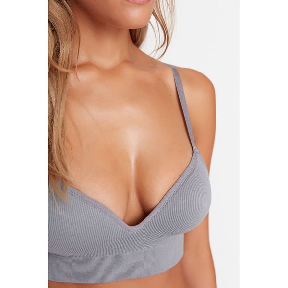 NWT Trendyol Bralette V Neck Knit Bra - Picture 2 of 11